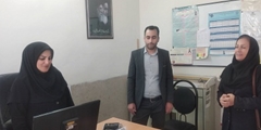 بازدید کارشناس مسئول ستاد گسترش شبکه بهداشت ودرمان پاسارگاد از مرکز جامع سلامت شهری و روستایی مادرسلیمان 